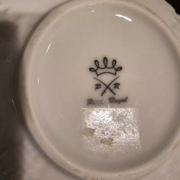 Vintage paris royal solid white teapot with coral shaped handle and lid - Picture 10 of 10